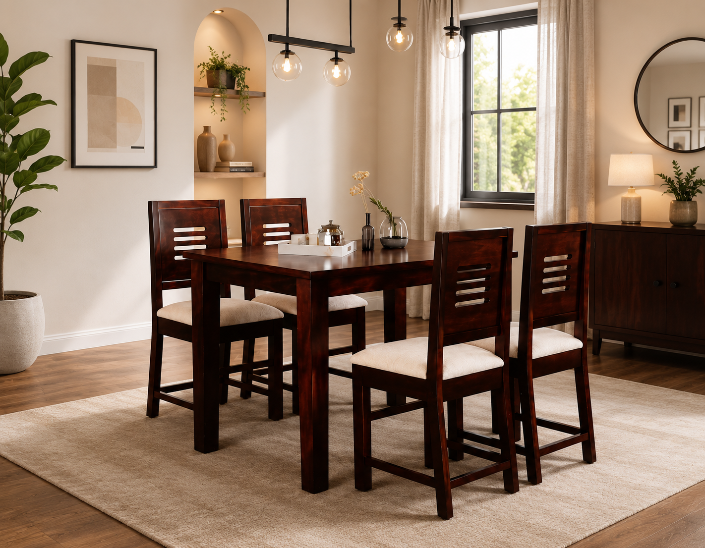 Modern 4-Seater Dining Set